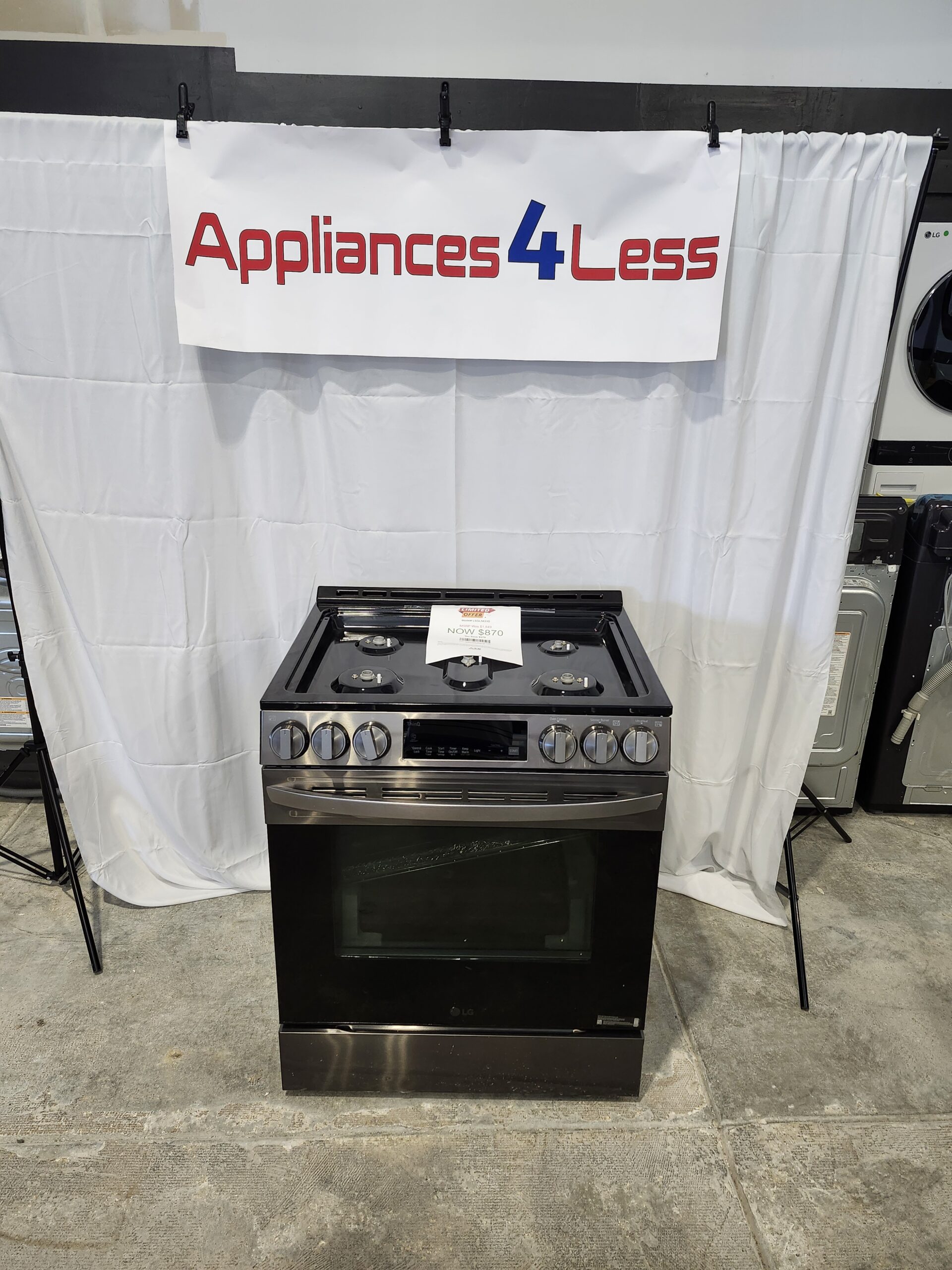 LSGL5833D-01 Smart Wi-Fi Enabled Fan Convection Gas Slide-in Range with Air Fry & EasyClean - Image 1