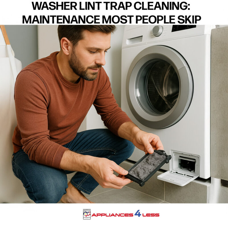 Washer lint trap cleaning