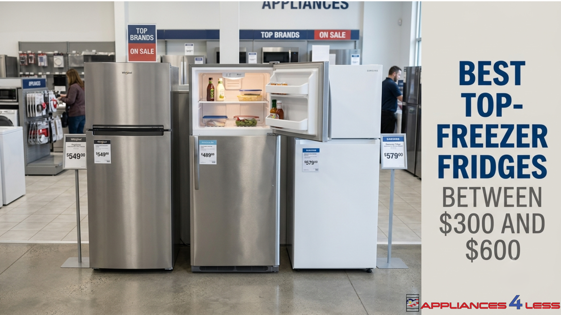 Best Top-Freezer Fridges 300 to 600