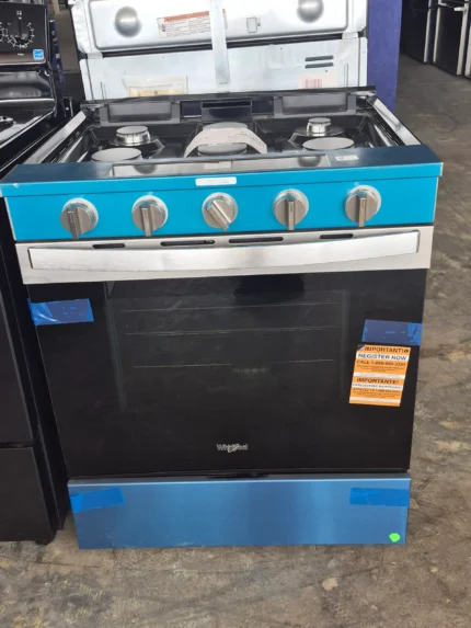 Gas Slide-In Range (blue/teal)